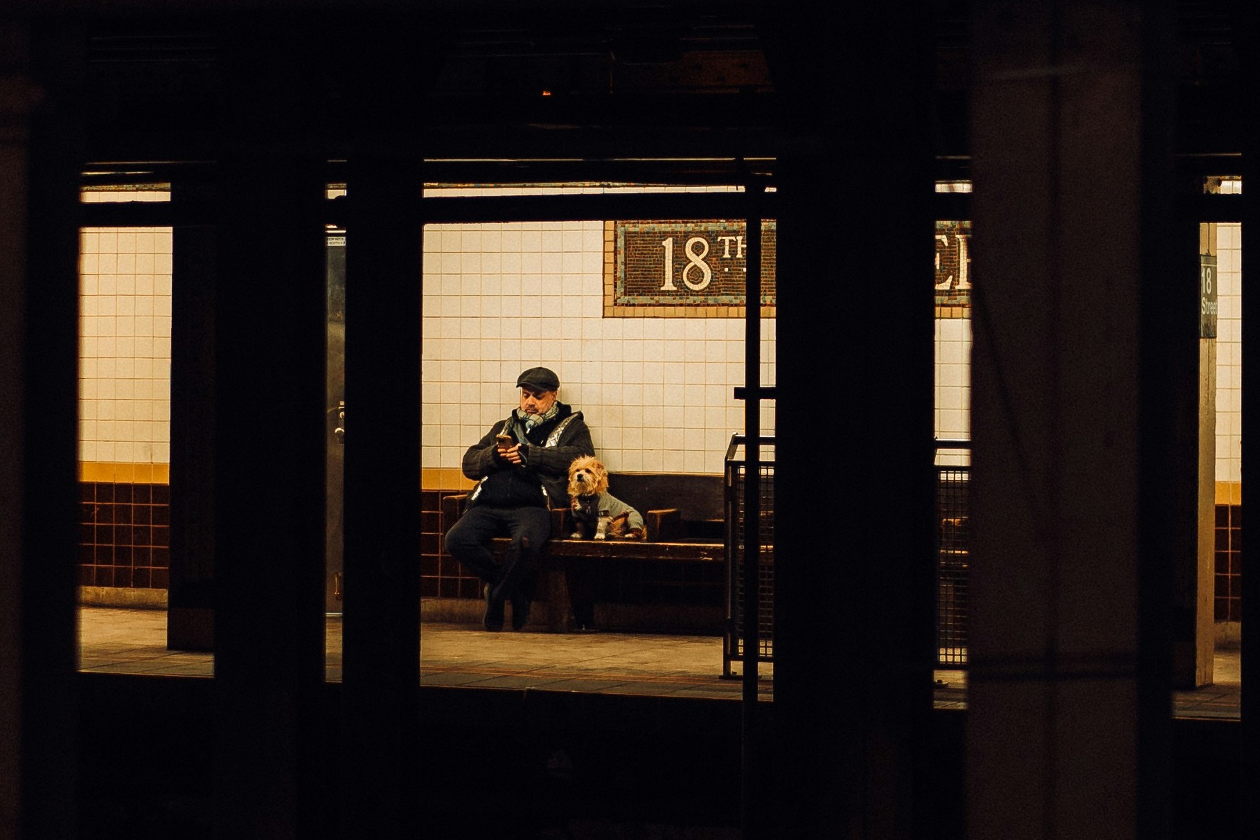 Subway platform portrait